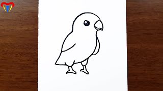 papağan çizimi - kolay hayvan çizimleri - kolay çizimler, basit, sevimli, güzel, tatlı, resim