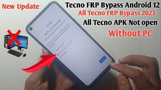 Tecno Frp bypass Android 12 || 2023 All Tecno android 11/12 frp bypass | Tecno frp bypass 2023 No Pc