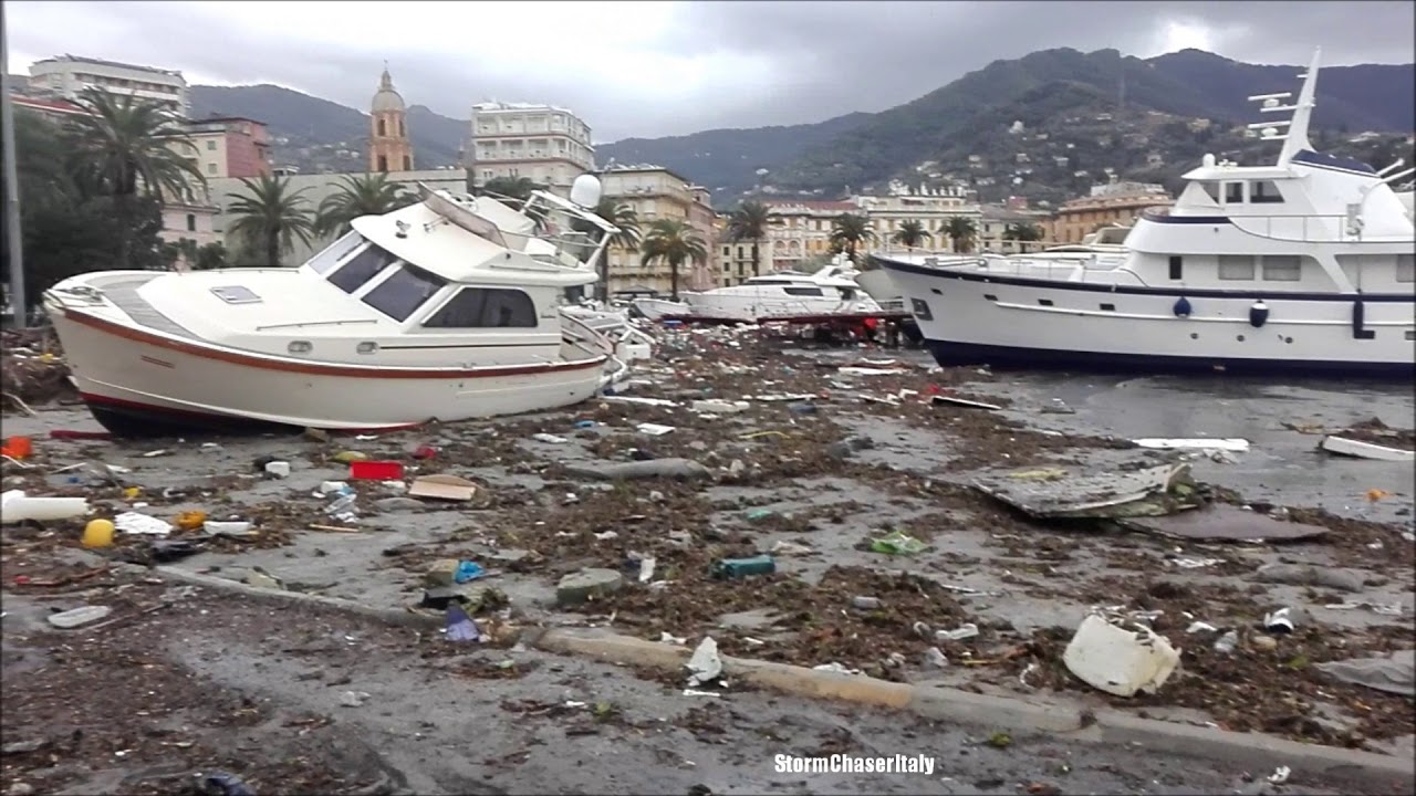 MAREGGIATA,TEMPESTA DEL 28/29 OTTOBRE,LIGURIA-RAPALLO 2018
