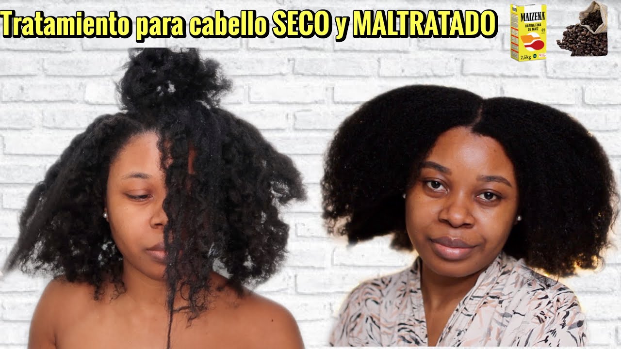 MAIZENA Y CAFÉ para el CABELLO SECO Y MALTRATADO || Mascarilla de maizena y café || Rihanel