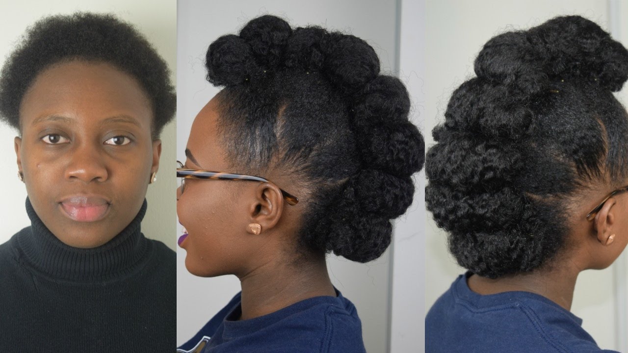 5. "Faux Hawk Updo for Natural Hair" - wide 5