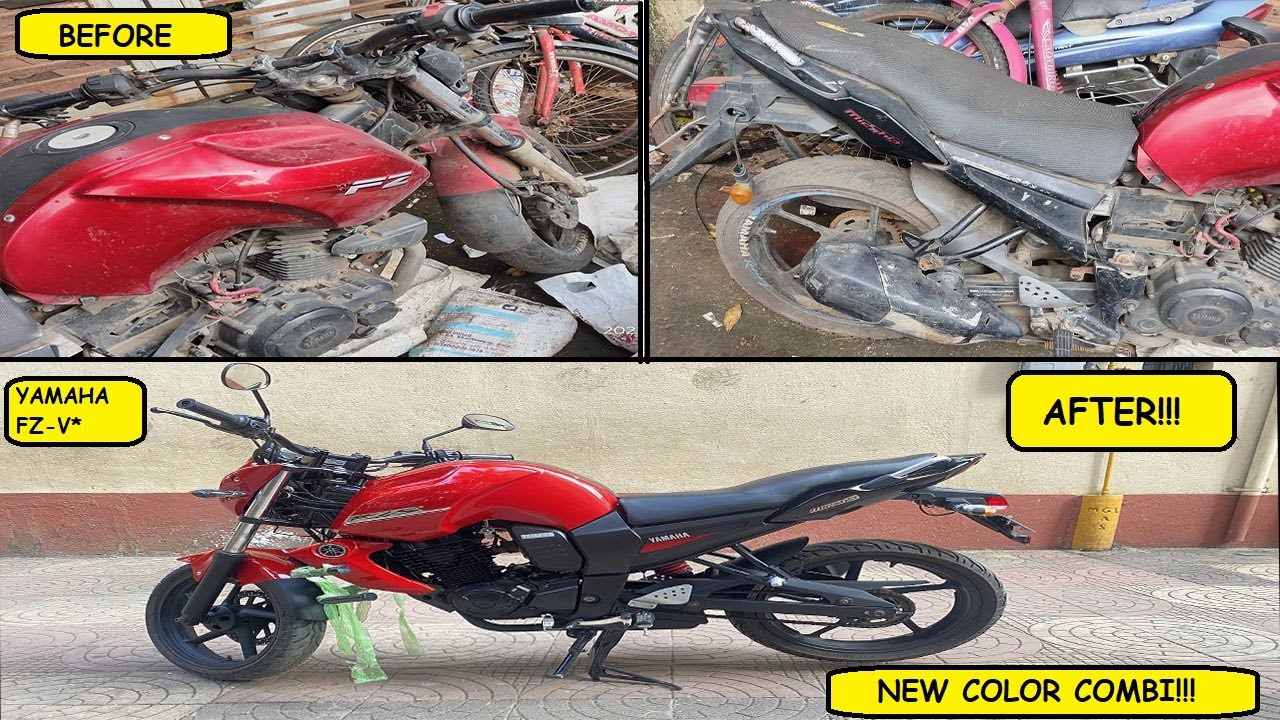 RESTORATION OF AN ABANDONED BIKE | FULL RESTORATION | YAMAHA FZ | TIMELAPSE