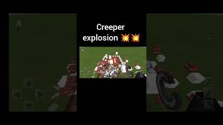 creeper explosion 💥#minecraft @AnshuBisht