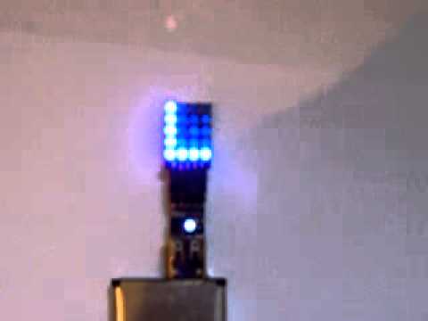 Charlieplex, 5x4 charlieplexed blue led matrix, arduino, Attiny85 - YouTube