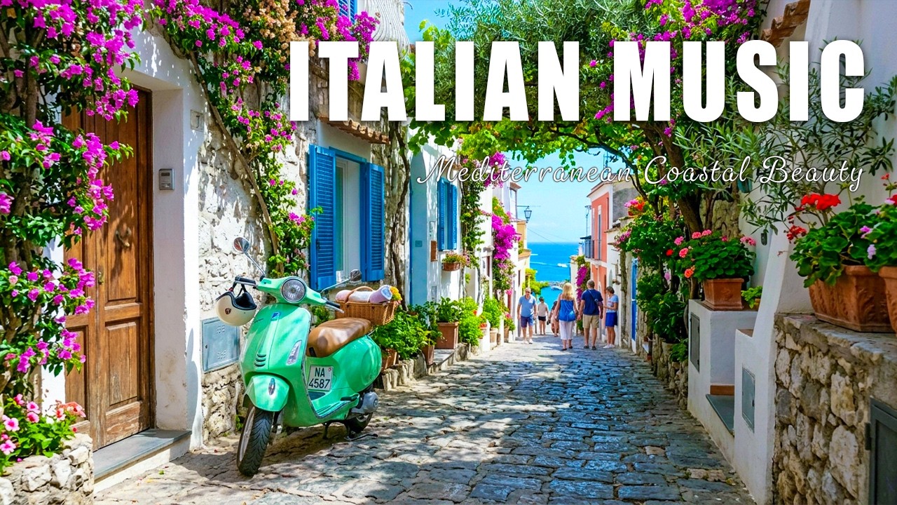 Romantic Italian Music with Beautiful Travel Scenery of Italy ...