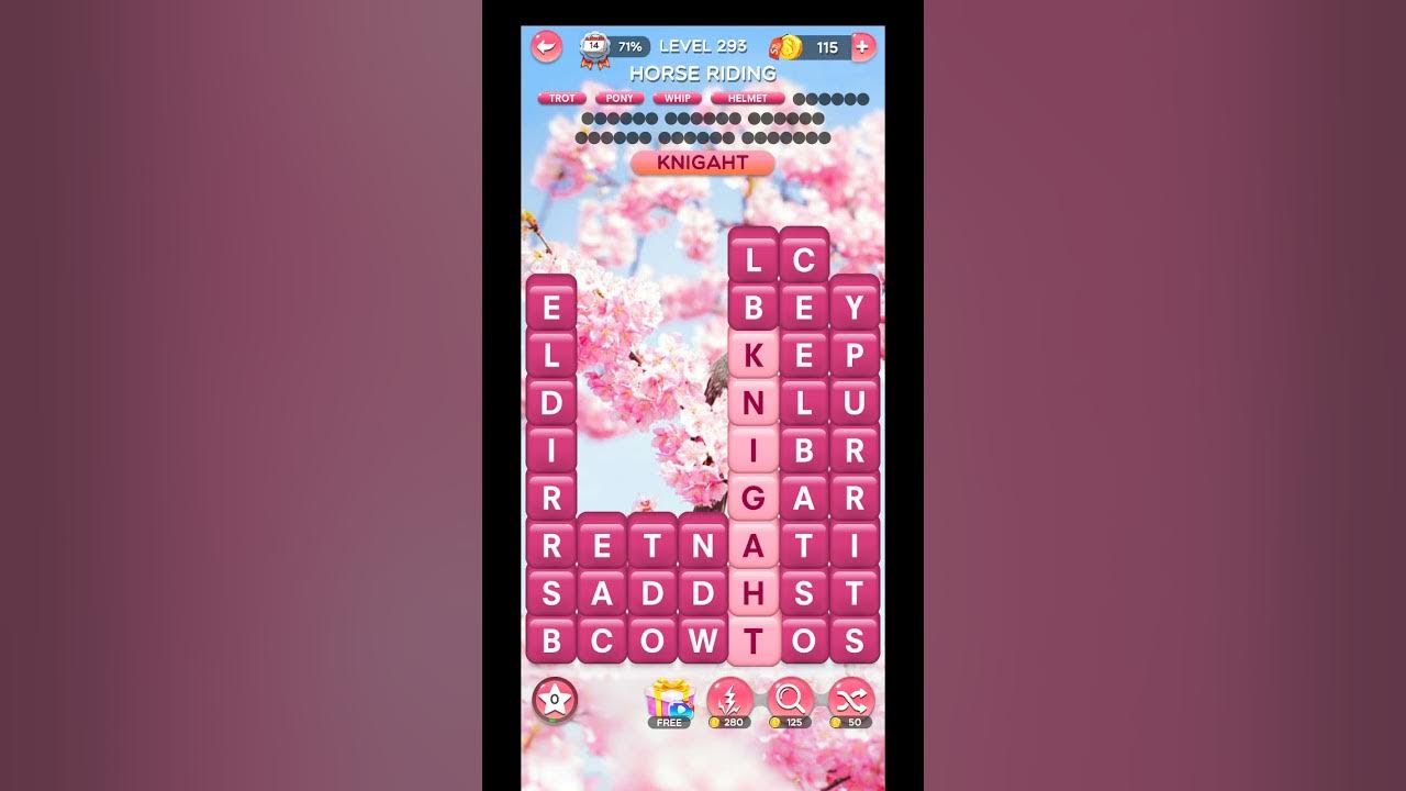 Word Crush Level 293 Word Crush Horseriding YouTube