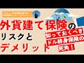 【契約前に確認要】外貨建て保険のリスクとデメリット〜知っておくべきドル終身保険の死角〜（【かしこい生命保険の選び方】 保険&投資専門FPのおすすめ保険）
