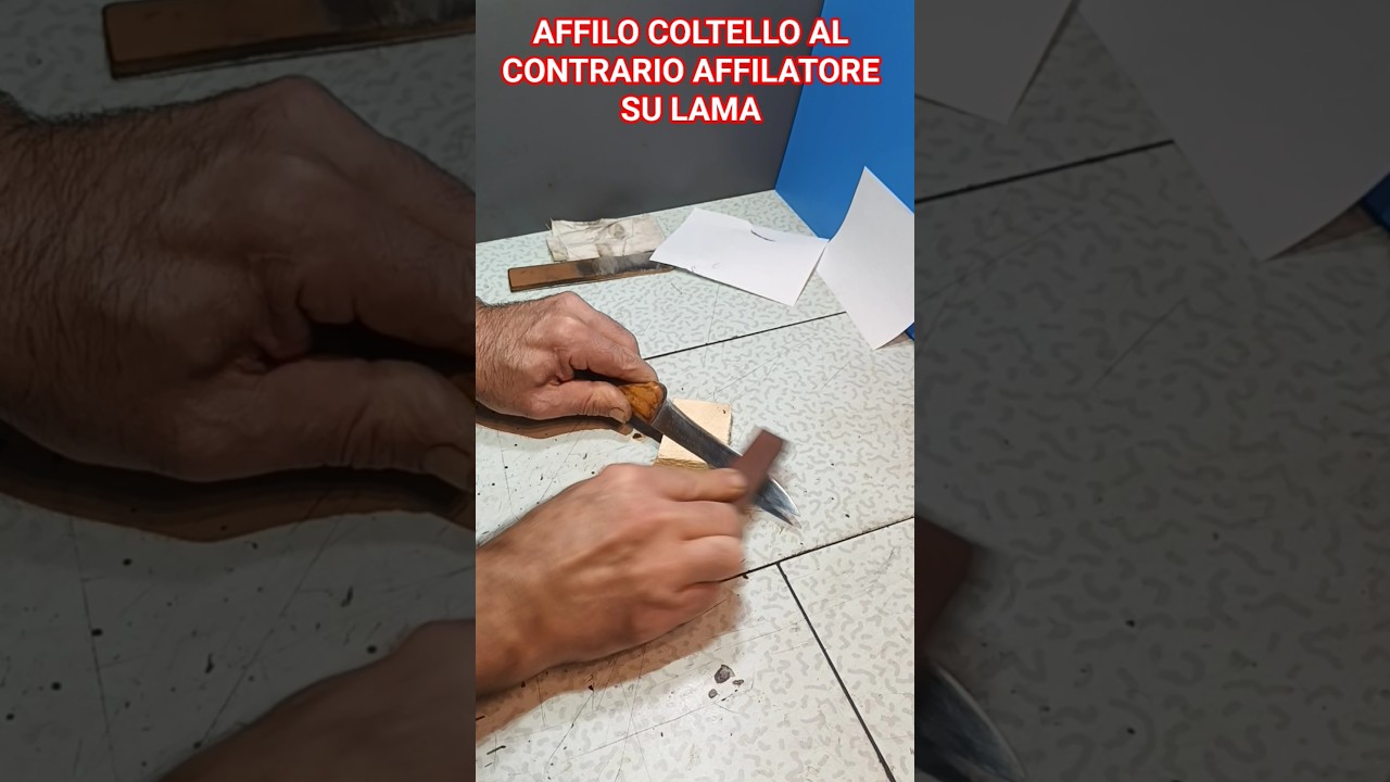 AFFILO COLTELLO AL CONTRARIO AFFILATORE SU LAMA