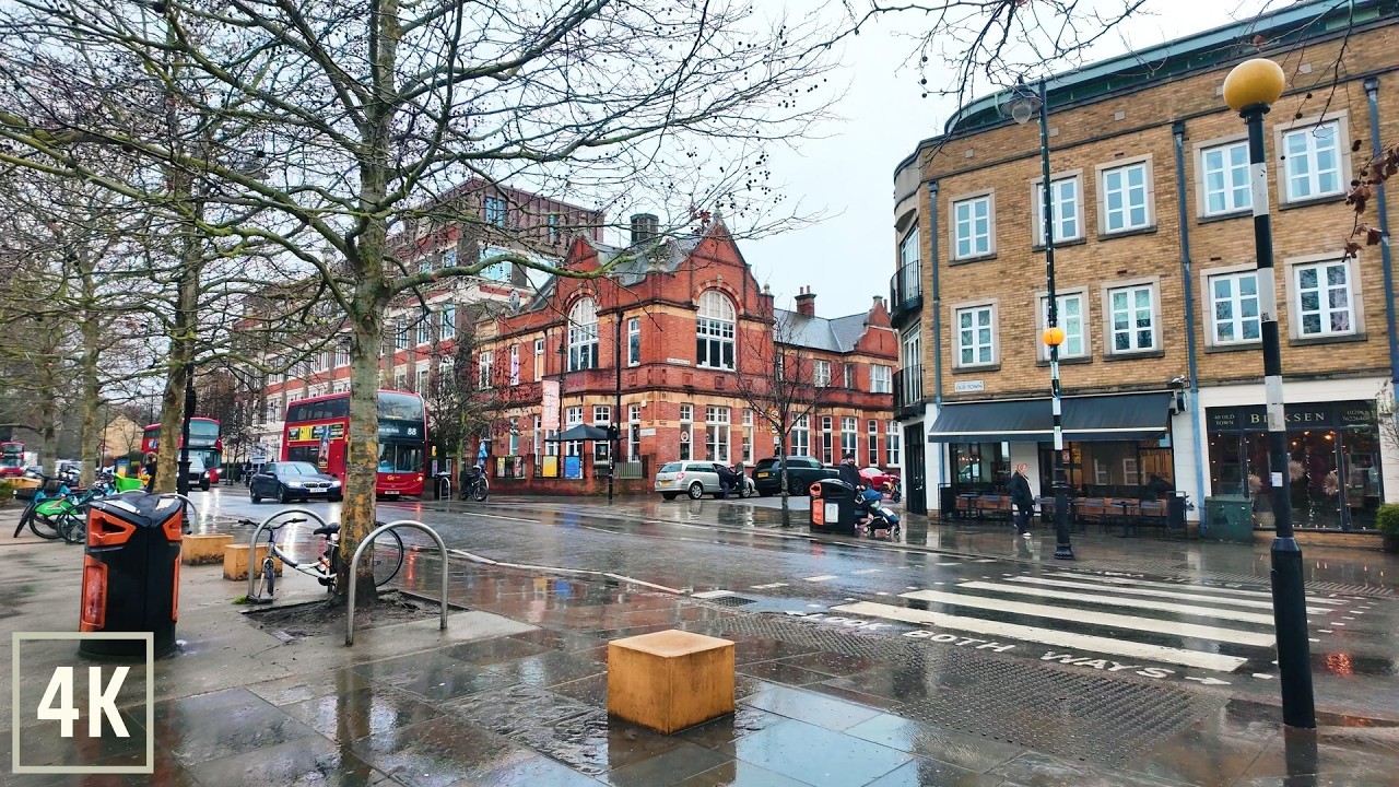 ☔️ Rainy London Walk | Clapham to Battersea 4K