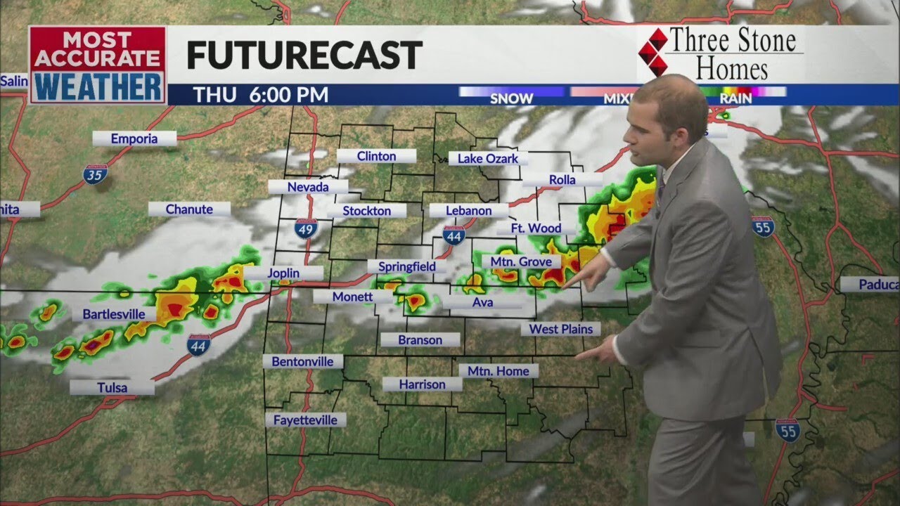 Scattered strong to severe thunderstorms Thursday afternoon - YouTube