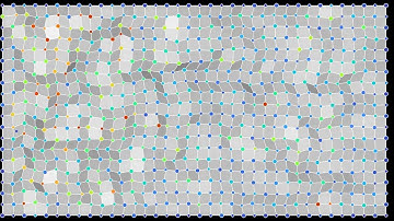 Vibrations of a harmonic crystal with two types of atoms