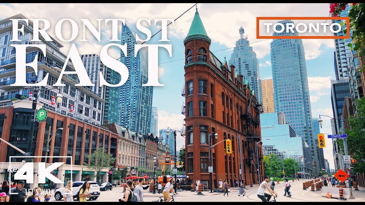 Toronto Front Street East Walk2021 | Gooderham Building Berczy Park | Canada Virtual Walking Tour