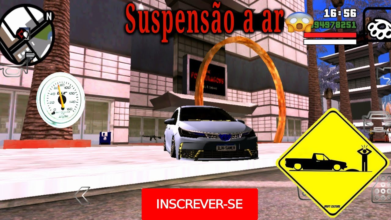 Mod de suspensão a ar, carro na fixa (gta san andreas android) YouTube