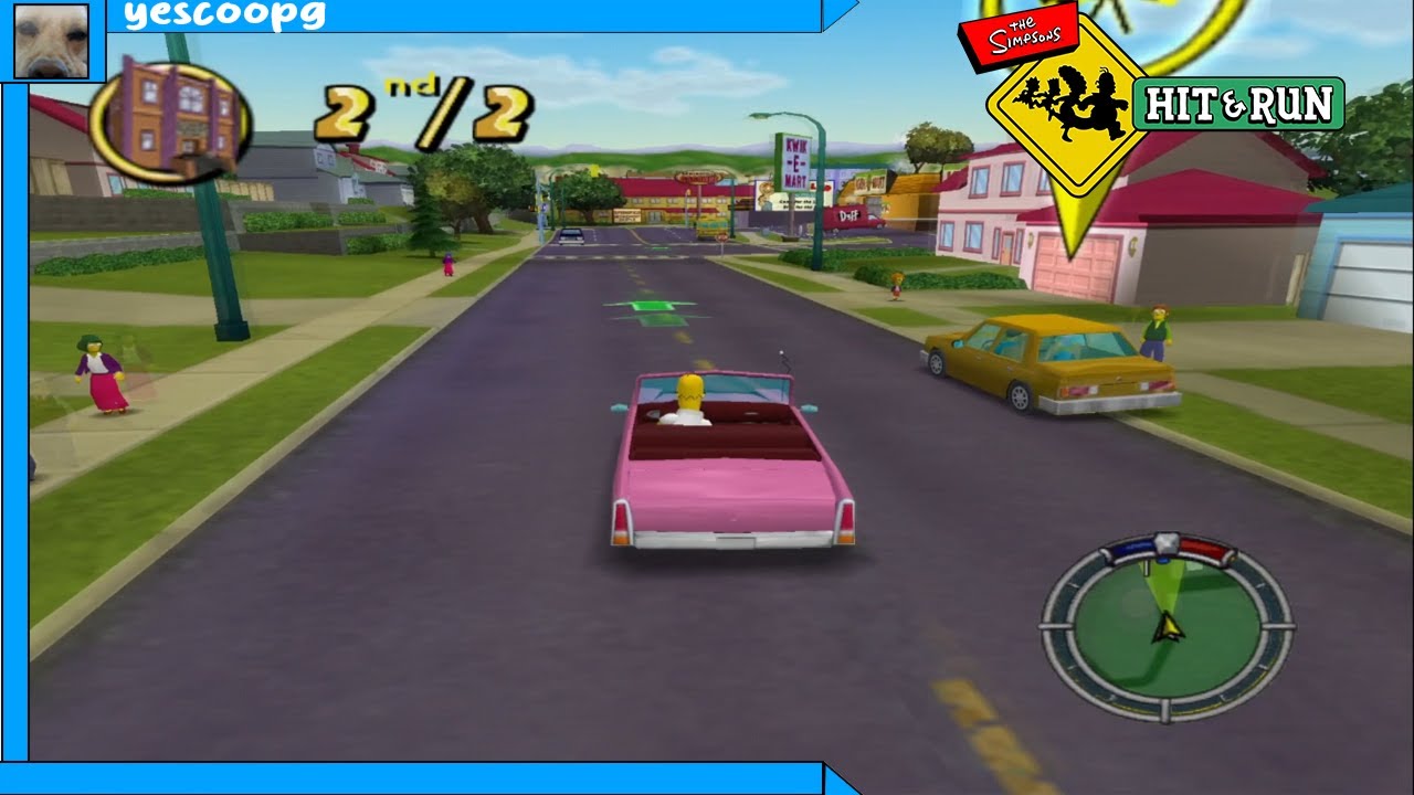 Simpsons Hit And Run Ps2 Gameplay ; 1