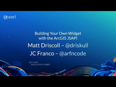 ArcGIS API for JavaScript: Building Your Own Widget