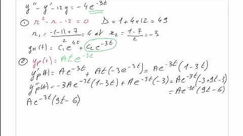 Equation différentielle du second ordre niveau1