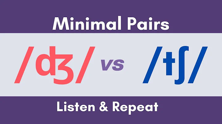 /ʤ/ vs /tʃ/ Minimal Pairs - J vs CH - American English Pronunciation #soundamerican