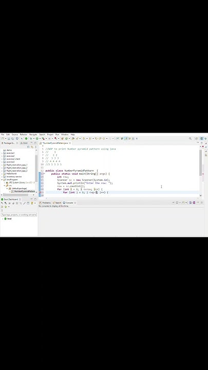 Java program to print Number Pyramid pattern - YouTube