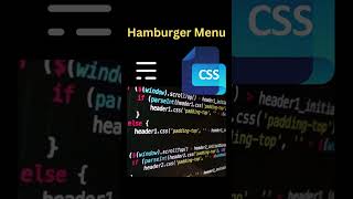 Cool Hamburger Menu in Pure CSS | Animated Menu