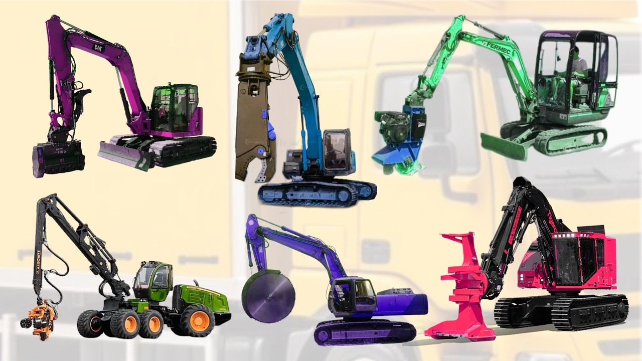 MACAM MACAM ALAT BERAT PEMOTONG : mulcher excavator metal shear excavator stump grinder excavator