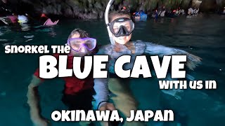 BLUE CAVE at Cape Maeda in Okinawa, Japan