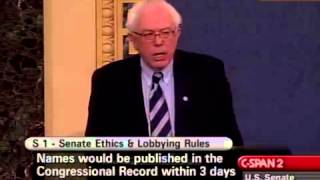 Bernie Sanders: Congressional Lobbying and Ethics (1/16/2007)