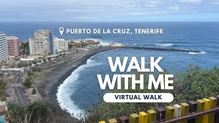 Virtual walk, Puerto de la Cruz, Tenerife to Bollullo Beach  30 minutes walking pad workout