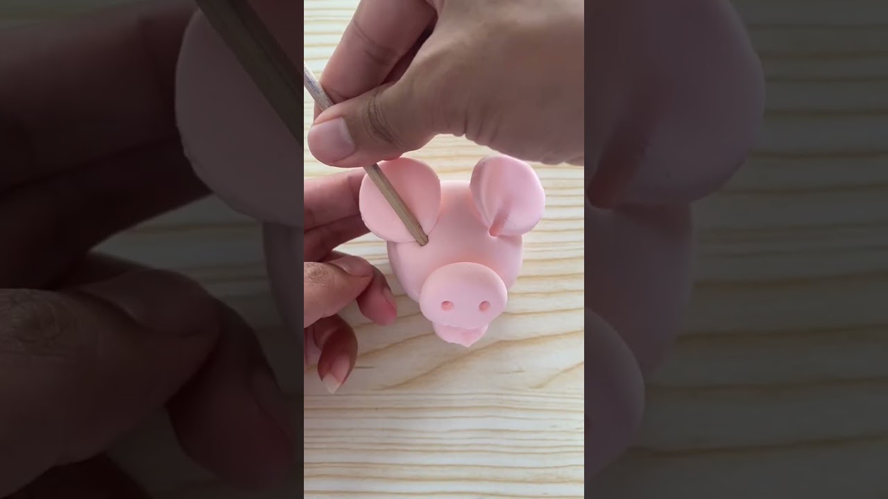 Plasticine clay pig