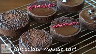 バレンタイン可愛く飾る✨チョコタルトの作り方/How to make chocolate tart