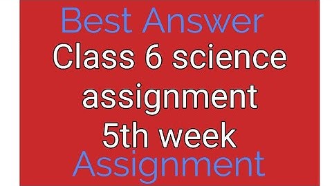 Class 6 science assignment 5th week