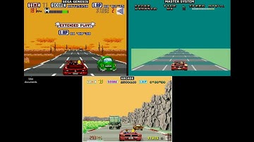Out Run (Platform Comparison) - Sega Genesis vs Master System vs Arcade