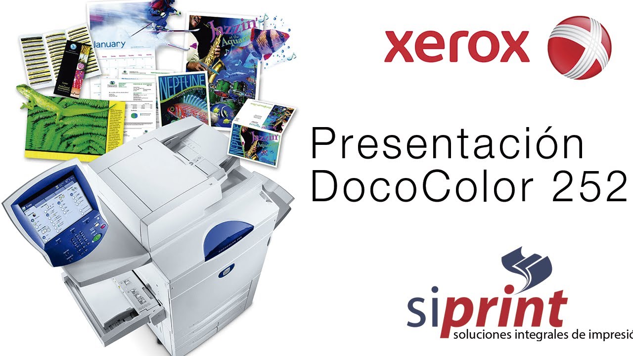 Xerox DocuColor 252 Presentación Siprint YouTube