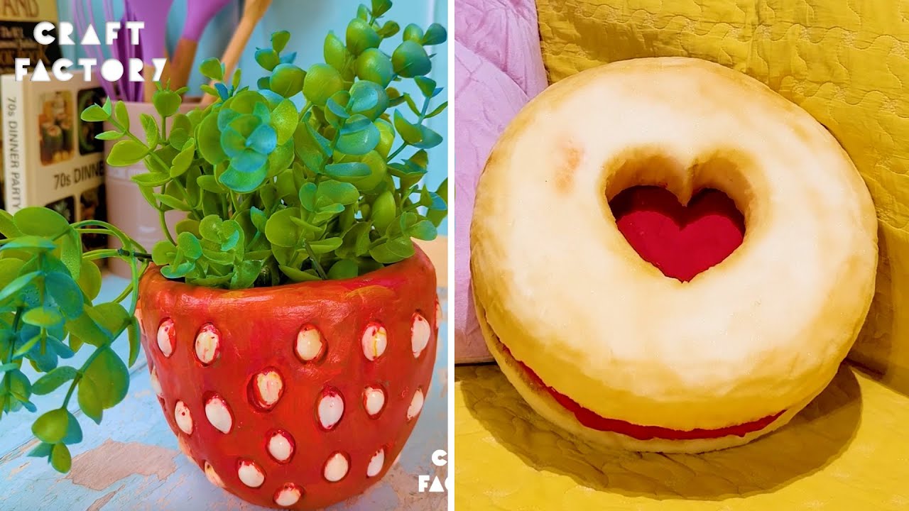 Whimsical DIY Delights: Strawberry Vase, Ballpit Garland & Cookie Cushions!