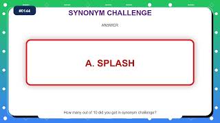 Synonym Challenge #0144 | Similar Words Quiz Practice