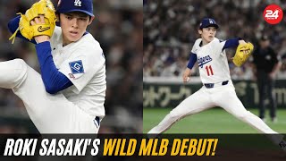 Roki Sasaki's WILD MLB Debut! 100 MPH Heat & Command Struggles! 🔥