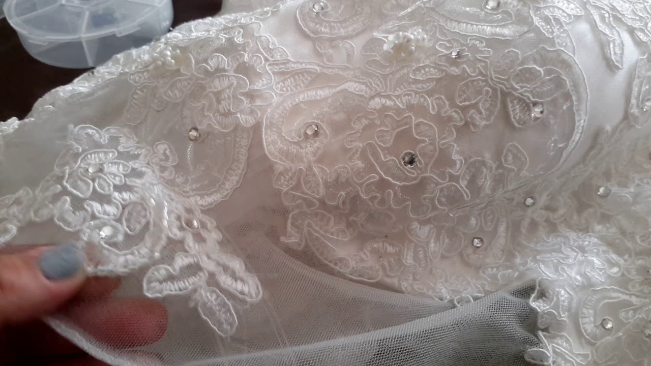 Beading wedding dress - YouTube