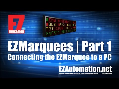 Connecting an EZMarquee to A Computer and Sending Messages over Serial