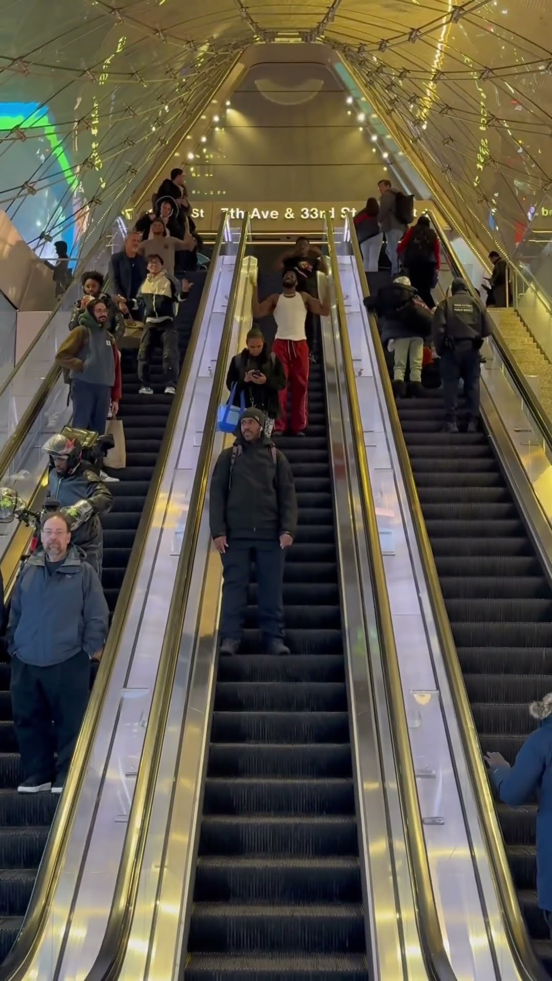 On the escalator ??