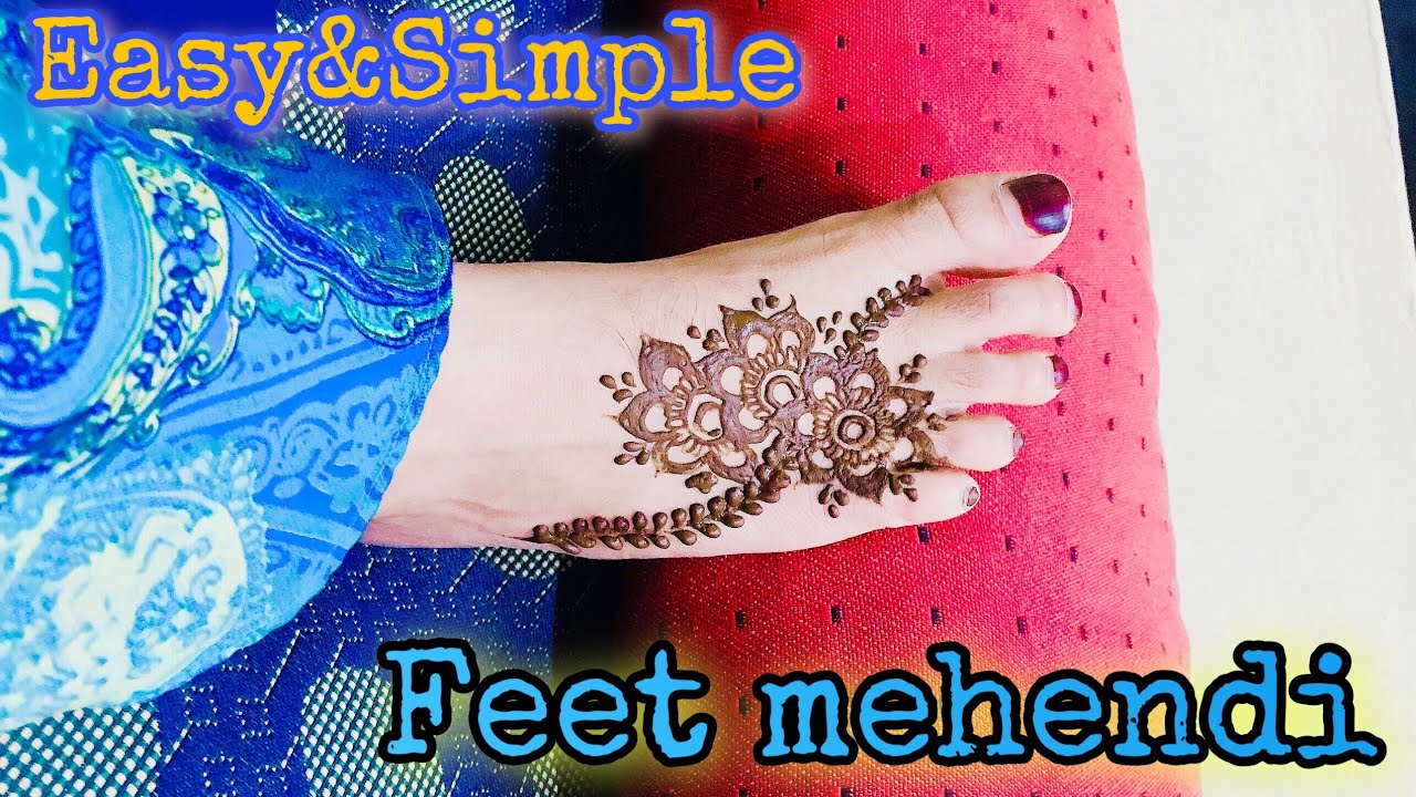 Easy and simple arabic mehndi design for feetstylish and beautiful ️by