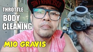 YAMAHA MIO GRAVIS THROTTLE BODY CLEANING DIY | SOBRANG DALI LANG