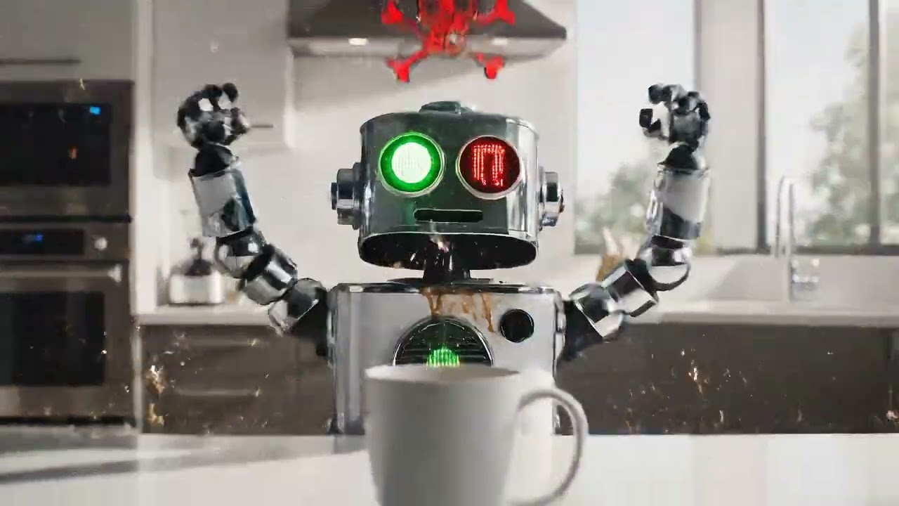 🤖 Robot Comedy Skit | Coffee Mishap and Galactic Cleanup 1 ☕🚀