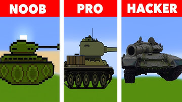 Pixel Art Tank NOOB VS PRO VS HACKER І Minecraft