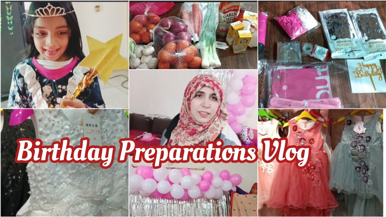 Abeeha ki Birthday preparations Dress or Decoration completed Menu