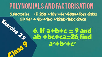 Polynomials and Factorisation Exercise 2.5 5&6 problems/ polynomials Class 9