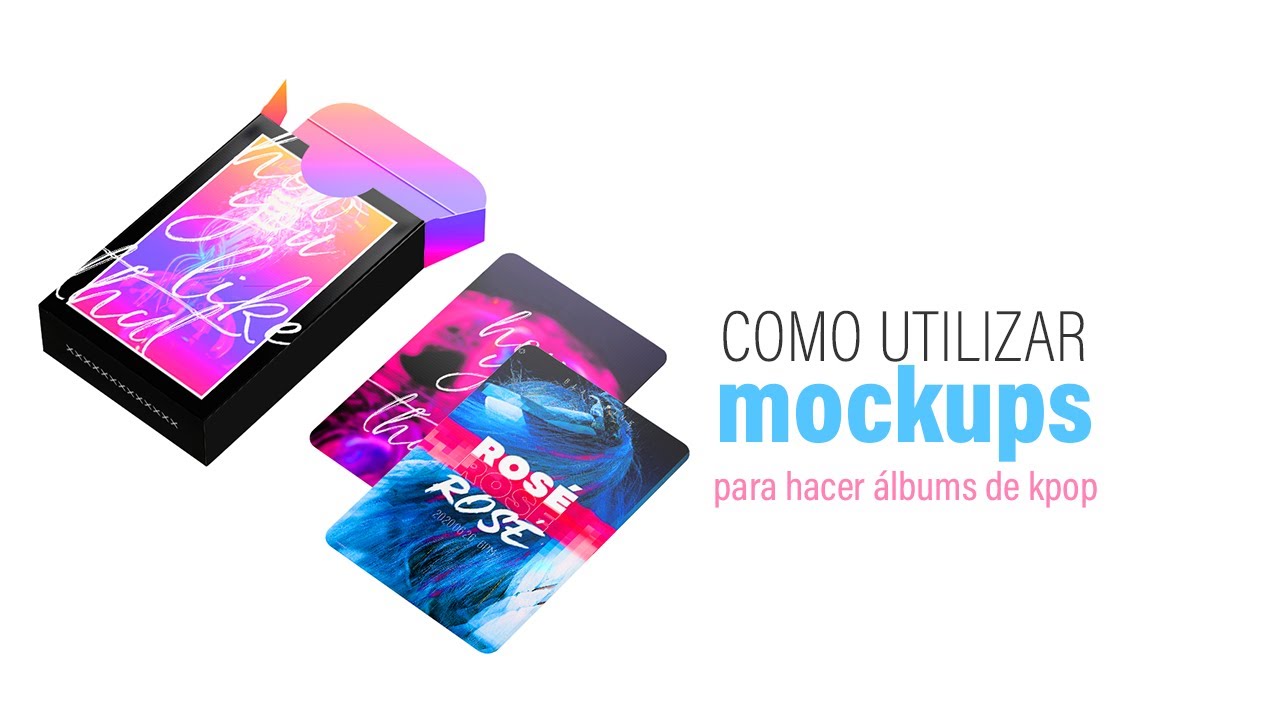 DÓNDE DESCARGAR Y CÓMO UTILIZAR MOCKUPS: Crea álbumes, photocards, photobooks merch, REALISTAS KPOP
