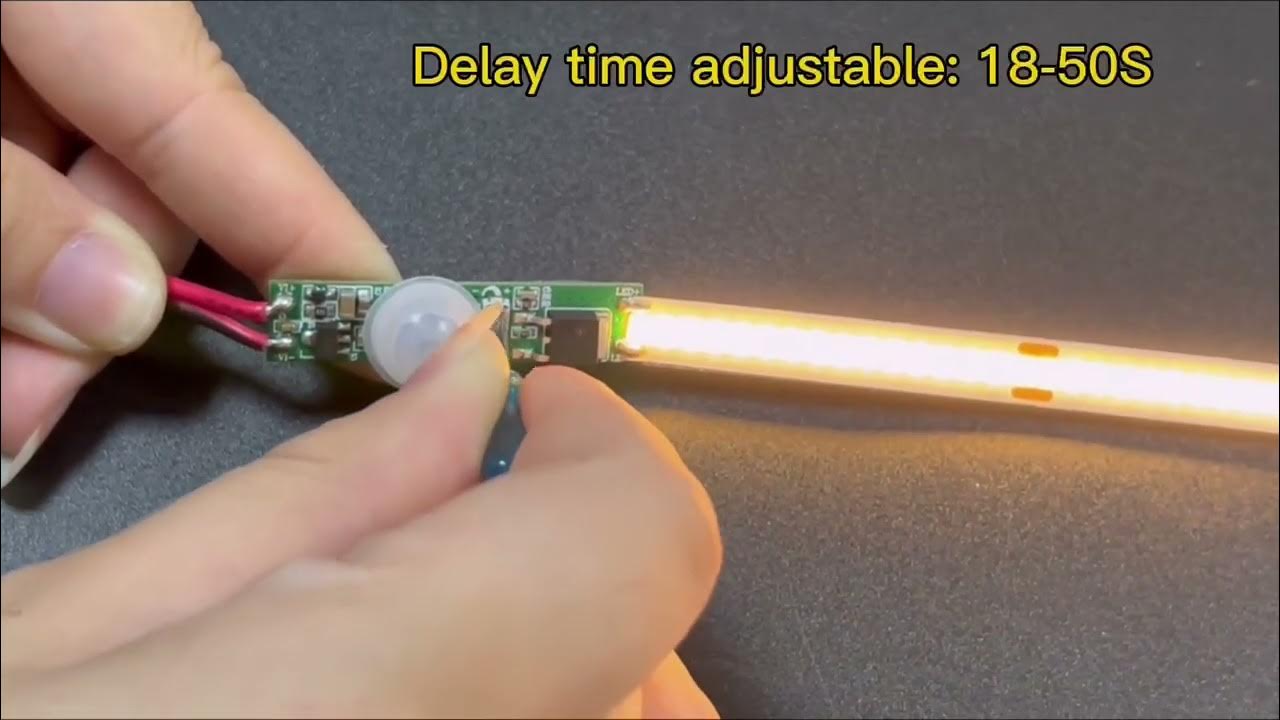 PIR02 DC12VDC24V PIR Motion SensorDelay time adjustable YouTube