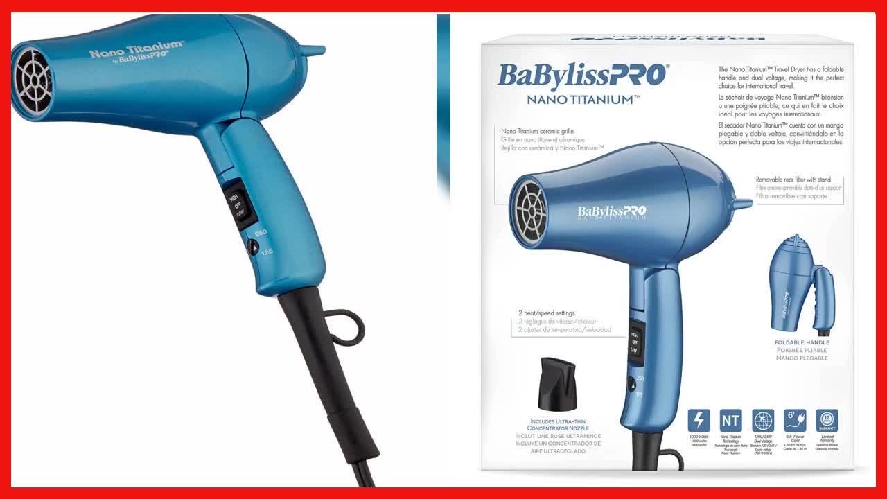 Babtt053t Babyliss Pro Tt Travel Dryer 1000w  Ubuy India