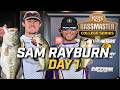Day 1 of 2026 Bassmaster College Series at Sam Rayburn