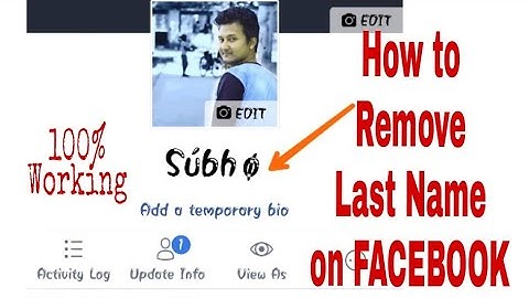 How to Remove Your Last name from Facebook 100% working by st technical