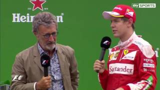 Formula 1 2016 Monza | Podium Interviews with Hungarian Flag